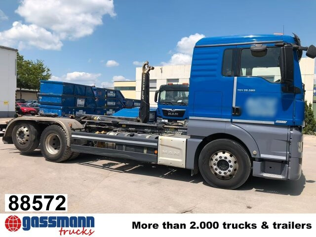 MAN TGX 26.580 6x2-4 BL, Intarder, Lenk-/Liftachse - Мултилифт с кука камион: снимка 1 MAN TGX 26.580 6x2-4 BL, Intarder, Lenk-/Liftachse - Мултилифт с кука камион: снимка 1