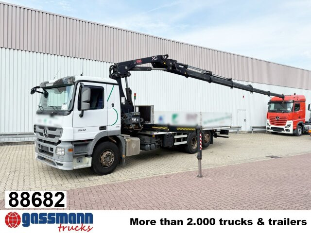 Mercedes-Benz Actros 2532 L 6x2, Liftachse, Kran Hiab 244EP-5 - Бордови камион, Камион с кран: снимка 1 Mercedes-Benz Actros 2532 L 6x2, Liftachse, Kran Hiab 244EP-5 - Бордови камион, Камион с кран: снимка 1