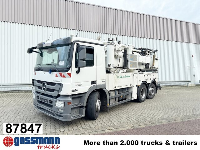Mercedes-Benz Actros 2536 L 6x2, Müller Saug- und Spülwagen - Мотометачна машина: снимка 1 Mercedes-Benz Actros 2536 L 6x2, Müller Saug- und Spülwagen - Мотометачна машина: снимка 1