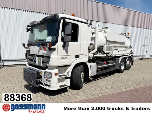 Mercedes-Benz Actros 2541 L 6x2, Müller Saug-/Spülwagen ca. - Мотометачна машина: снимка 1 Mercedes-Benz Actros 2541 L 6x2, Müller Saug-/Spülwagen ca. - Мотометачна машина: снимка 1