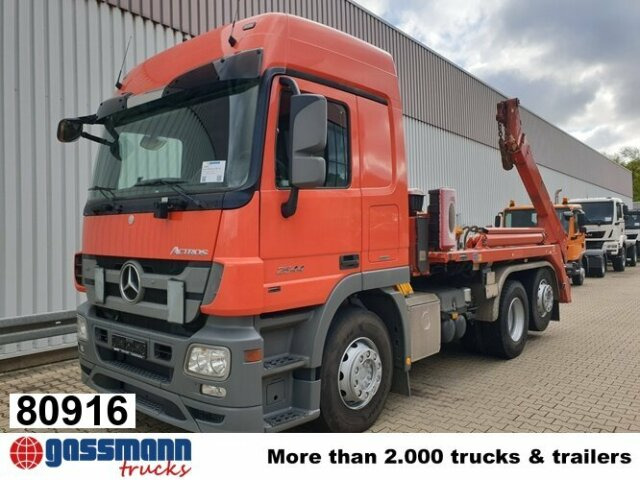 Mercedes-Benz Actros 2544 L 6x2, ADR, Retarder, Lenkachse - Мултилифт за контейнери камион: снимка 1 Mercedes-Benz Actros 2544 L 6x2, ADR, Retarder, Lenkachse - Мултилифт за контейнери камион: снимка 1
