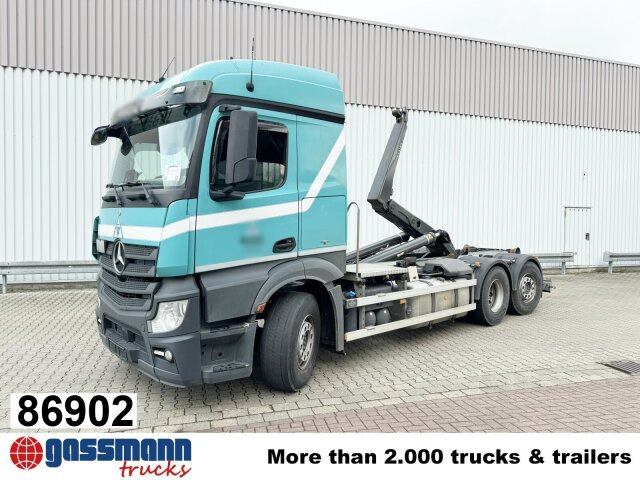 Mercedes-Benz Actros 2545 L 6x2/46, Retarder, Lenk-/Liftachse, - Мултилифт с кука камион: снимка 1 Mercedes-Benz Actros 2545 L 6x2/46, Retarder, Lenk-/Liftachse, - Мултилифт с кука камион: снимка 1