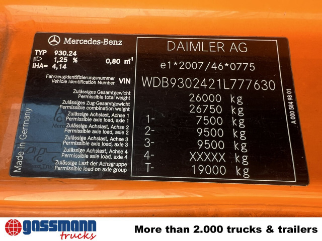 Mercedes-Benz Actros 2641/48 L 6x4, Seilabroller, Haller - Боклукчийска кола: снимка 3 Mercedes-Benz Actros 2641/48 L 6x4, Seilabroller, Haller - Боклукчийска кола: снимка 3