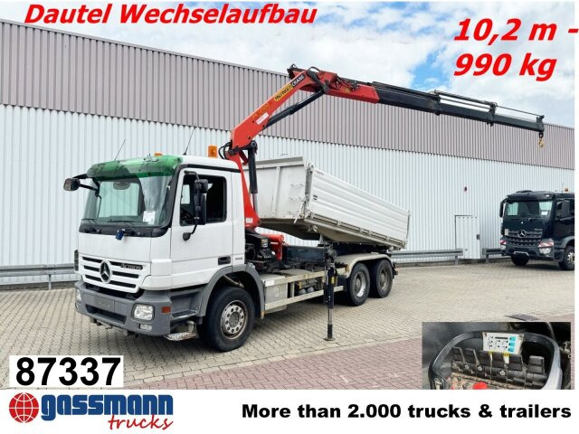 Mercedes-Benz Actros 2644/48 LK 6x4, Dautel Wechselsystem, - Самосвал камион, Камион с кран: снимка 1 Mercedes-Benz Actros 2644/48 LK 6x4, Dautel Wechselsystem, - Самосвал камион, Камион с кран: снимка 1