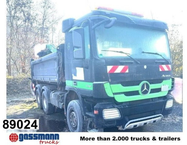 Mercedes-Benz Actros 3341 K 6x4, Bormatik links, Heckkran Penz - Самосвал камион, Камион с кран: снимка 1 Mercedes-Benz Actros 3341 K 6x4, Bormatik links, Heckkran Penz - Самосвал камион, Камион с кран: снимка 1
