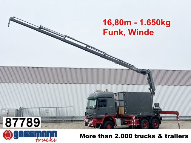 Mercedes-Benz Actros 3346 AK 6x6, 134t Anhängelast WSK, - Бордови камион, Камион с кран: снимка 1 Mercedes-Benz Actros 3346 AK 6x6, 134t Anhängelast WSK, - Бордови камион, Камион с кран: снимка 1