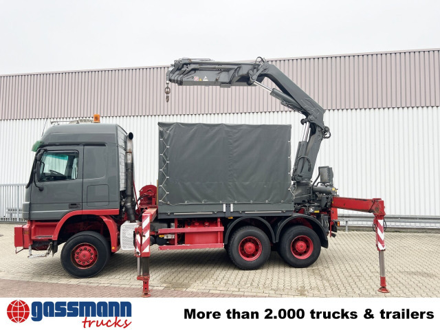 Бордови камион, Камион с кран Mercedes-Benz Actros 3346 AK 6x6, 134t Anhängelast WSK,: снимка 13