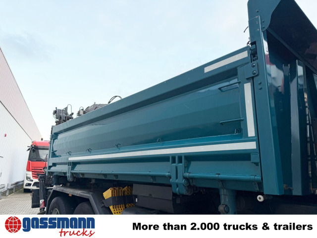 Самосвал камион, Камион с кран Mercedes-Benz Actros 3348 K 6x4, beidseitig Bormatik, Heckkran: снимка 11