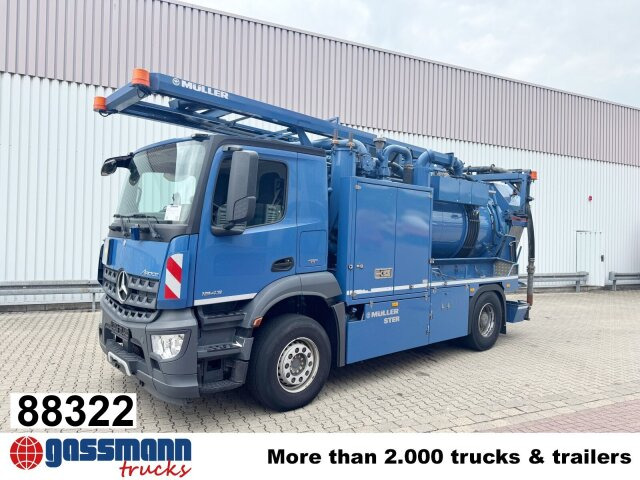Mercedes-Benz Arocs 1843 L 4x2, Müller Canalmaster ca. 8m³, - Мотометачна машина: снимка 1 Mercedes-Benz Arocs 1843 L 4x2, Müller Canalmaster ca. 8m³, - Мотометачна машина: снимка 1