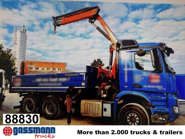 Mercedes-Benz Arocs 2640 LK 6x4, Alu-Bordwände, Kran - Самосвал камион, Камион с кран: снимка 1 Mercedes-Benz Arocs 2640 LK 6x4, Alu-Bordwände, Kran - Самосвал камион, Камион с кран: снимка 1