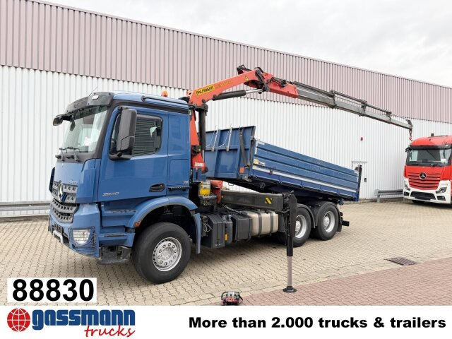 Mercedes-Benz Arocs 2640 LK 6x4, Alu-Bordwände, Kran - Самосвал камион, Камион с кран: снимка 1 Mercedes-Benz Arocs 2640 LK 6x4, Alu-Bordwände, Kran - Самосвал камион, Камион с кран: снимка 1