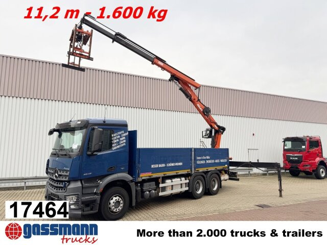 Mercedes-Benz Arocs 2642 6x4 mit Heckkran Atlas AK 186.3 V-2 - Бордови камион, Камион с кран: снимка 1 Mercedes-Benz Arocs 2642 6x4 mit Heckkran Atlas AK 186.3 V-2 - Бордови камион, Камион с кран: снимка 1