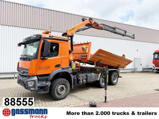 Mercedes-Benz Arocs 2643 K 6x4, Navi, Bordmatik, Kran - Самосвал камион, Камион с кран: снимка 1 Mercedes-Benz Arocs 2643 K 6x4, Navi, Bordmatik, Kran - Самосвал камион, Камион с кран: снимка 1