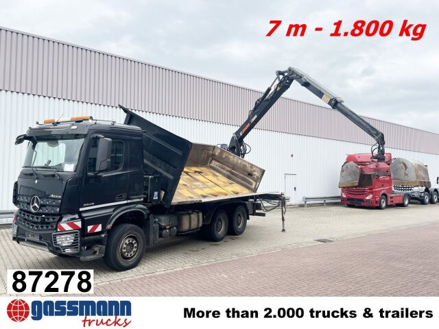 Mercedes-Benz Arocs 3345 K 6x4, Heckkran Hiab Jonsered - Самосвал камион, Камион с кран: снимка 1 Mercedes-Benz Arocs 3345 K 6x4, Heckkran Hiab Jonsered - Самосвал камион, Камион с кран: снимка 1