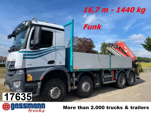 Mercedes-Benz Arocs 4151 K 8x4, Fassi Heckkran F 365 RA. 2.26 - Бордови камион, Камион с кран: снимка 1 Mercedes-Benz Arocs 4151 K 8x4, Fassi Heckkran F 365 RA. 2.26 - Бордови камион, Камион с кран: снимка 1