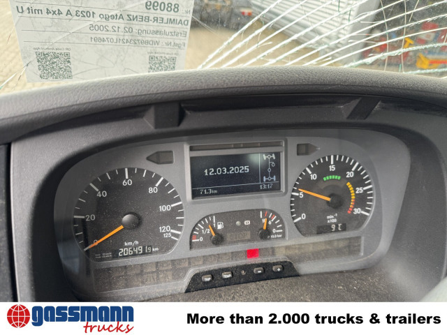 Mercedes-Benz Atego 1023 A 4x4, Einzelbereifung, Heckkran - Шаси кабина, Камион с кран: снимка 2 Mercedes-Benz Atego 1023 A 4x4, Einzelbereifung, Heckkran - Шаси кабина, Камион с кран: снимка 2