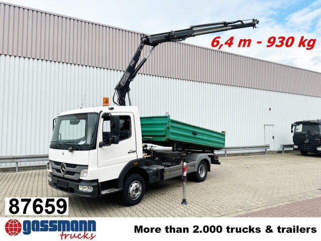 Mercedes-Benz Atego 918 KK 4x2, 2x AHK, Kran Fassi F65 - Самосвал камион, Камион с кран: снимка 1 Mercedes-Benz Atego 918 KK 4x2, 2x AHK, Kran Fassi F65 - Самосвал камион, Камион с кран: снимка 1