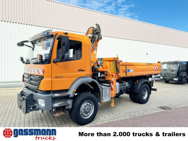 Самосвал камион, Камион с кран Mercedes-Benz Axor 1833 AK 4x4, Winterdienstausstattung, Kran: снимка 8 Самосвал камион, Камион с кран Mercedes-Benz Axor 1833 AK 4x4, Winterdienstausstattung, Kran: снимка 8