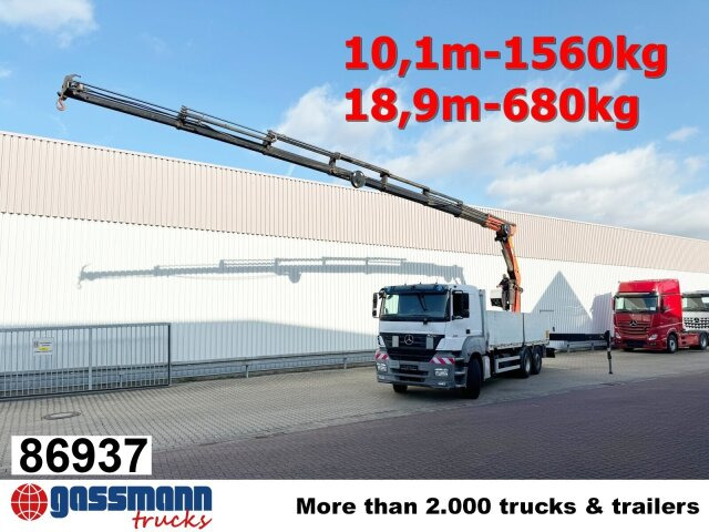 Mercedes-Benz Axor 2536/43 L 6x2 mit Heckkran Palfinger PK - Бордови камион, Камион с кран: снимка 1 Mercedes-Benz Axor 2536/43 L 6x2 mit Heckkran Palfinger PK - Бордови камион, Камион с кран: снимка 1