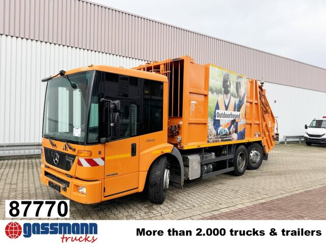 Mercedes-Benz Econic 2633 LL 6x2/4 NLA, EEV, Lenkachse, Haller - Боклукчийска кола: снимка 1 Mercedes-Benz Econic 2633 LL 6x2/4 NLA, EEV, Lenkachse, Haller - Боклукчийска кола: снимка 1
