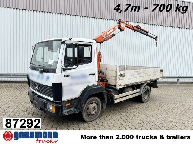 Mercedes-Benz LK 814 4x2, 6-Zylinder, Kran Tirre Euro 35 - Бордови камион, Камион с кран: снимка 1 Mercedes-Benz LK 814 4x2, 6-Zylinder, Kran Tirre Euro 35 - Бордови камион, Камион с кран: снимка 1