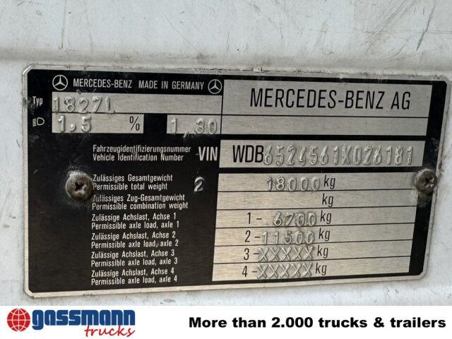 Mercedes-Benz SK 1827L 4x2 - Бордови камион: снимка 5 Mercedes-Benz SK 1827L 4x2 - Бордови камион: снимка 5