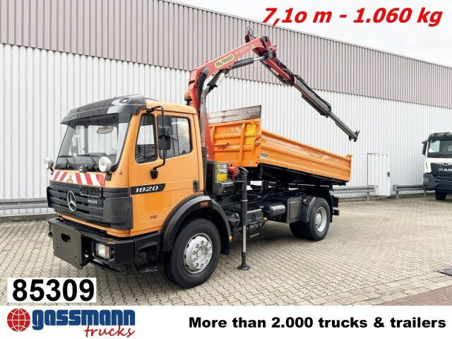 Mercedes-Benz SK II 1820/24 K 4x2, Winterdienstaustattung, - Самосвал камион, Камион с кран: снимка 1 Mercedes-Benz SK II 1820/24 K 4x2, Winterdienstaustattung, - Самосвал камион, Камион с кран: снимка 1
