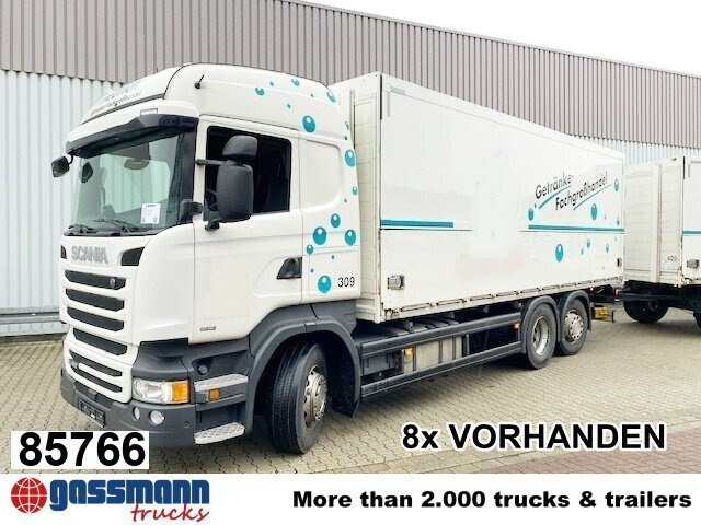 Scania R450 LB 6x2-4 Getränkekoffer, Retarder, - Камион фургон: снимка 1 Scania R450 LB 6x2-4 Getränkekoffer, Retarder, - Камион фургон: снимка 1