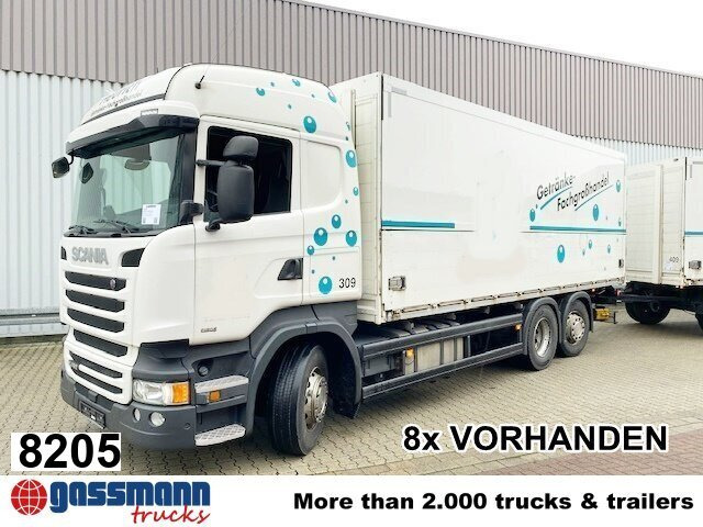 Scania R450 LB 6x2-4 Getränkekoffer, Retarder, - Камион фургон: снимка 1 Scania R450 LB 6x2-4 Getränkekoffer, Retarder, - Камион фургон: снимка 1