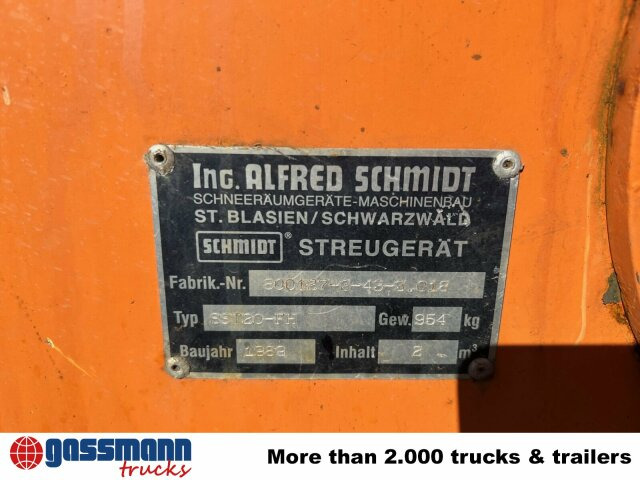 Машина за разпръскване на сол/ Пясък за Комунална/ Специална техника Schmidt SST20-FH Salzstreuer ca. 2m³, Unimog: снимка 7