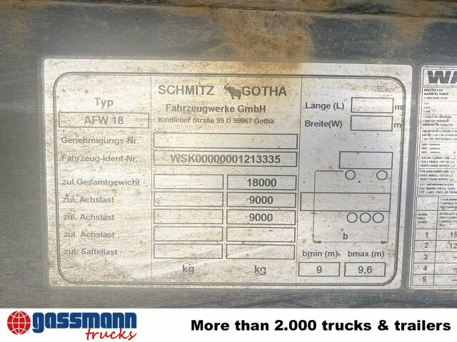 Schmitz Cargobull AWF 18 - Контейнеровоз/ Сменна каросерия ремарке: снимка 5 Schmitz Cargobull AWF 18 - Контейнеровоз/ Сменна каросерия ремарке: снимка 5