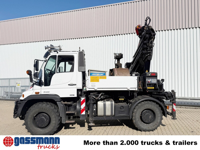 Unimog U400 4x4, Frontzapfwelle, Heckkran Hiab XS - Бордови камион, Камион с кран: снимка 4 Unimog U400 4x4, Frontzapfwelle, Heckkran Hiab XS - Бордови камион, Камион с кран: снимка 4