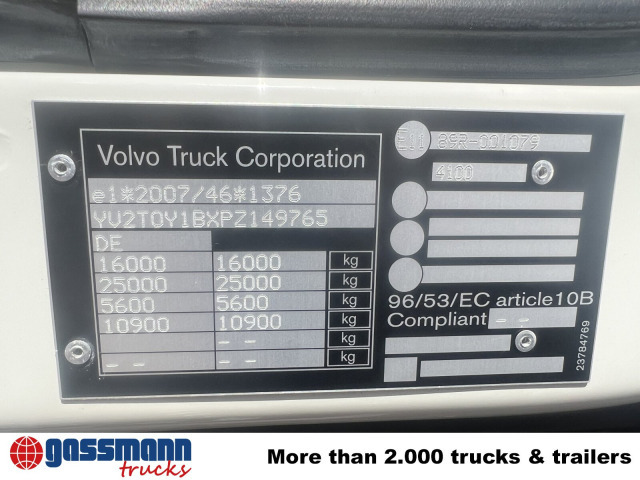 Volvo FL 280 4x4, Nebenantrieb - Шаси кабина: снимка 4 Volvo FL 280 4x4, Nebenantrieb - Шаси кабина: снимка 4