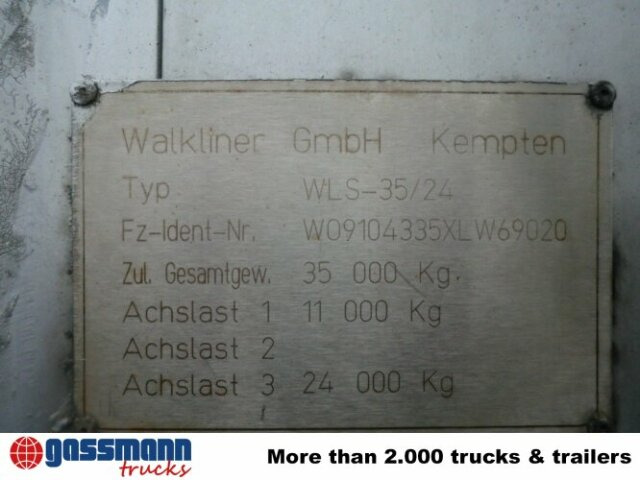 WALKLINER WLS 35/24, Walkingfloor mit Klappen - С плъзгащ под полуремарке: снимка 2 WALKLINER WLS 35/24, Walkingfloor mit Klappen - С плъзгащ под полуремарке: снимка 2