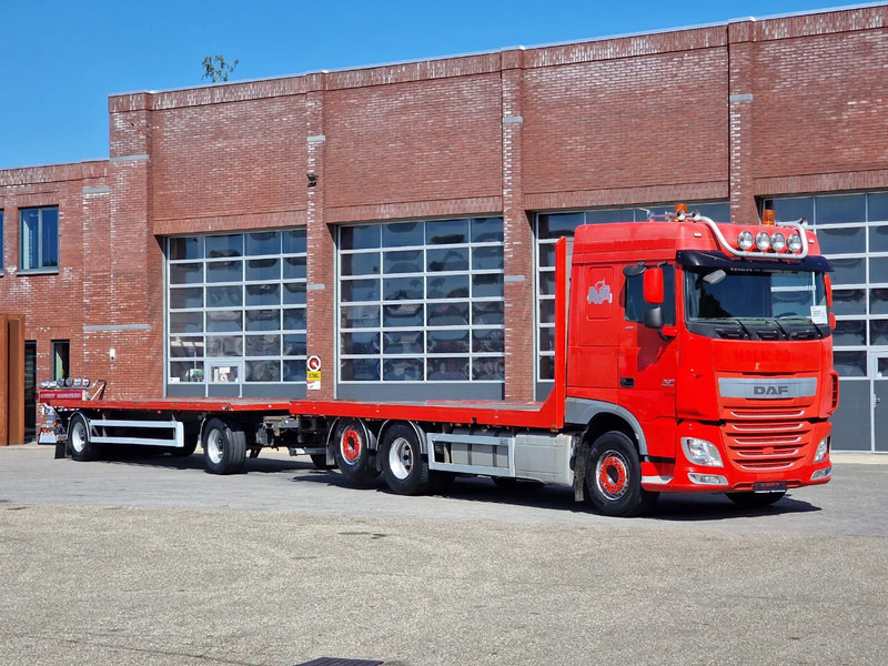 DAF XF 410 6x2 SpaceCab - Flatbed - Euro 6 + 2 axle trailer BPW - Бордови камион: снимка 1 DAF XF 410 6x2 SpaceCab - Flatbed - Euro 6 + 2 axle trailer BPW - Бордови камион: снимка 1