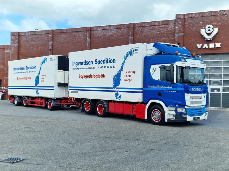 Scania R500 NGS B6X2NB / Trailer-Bygg 12-2004 / Frigobox Sidedoors / Rohrbahen / hooks - Рефрижератор камион: снимка 1 Scania R500 NGS B6X2NB / Trailer-Bygg 12-2004 / Frigobox Sidedoors / Rohrbahen / hooks - Рефрижератор камион: снимка 1