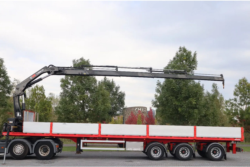 Kelberg HIAB 228-4 | 3 AXLE | LIFT AXLE | 2X STEERING | KRAN / CRANE - Бордово полуремарке/ Платформа: снимка 2 Kelberg HIAB 228-4 | 3 AXLE | LIFT AXLE | 2X STEERING | KRAN / CRANE - Бордово полуремарке/ Платформа: снимка 2