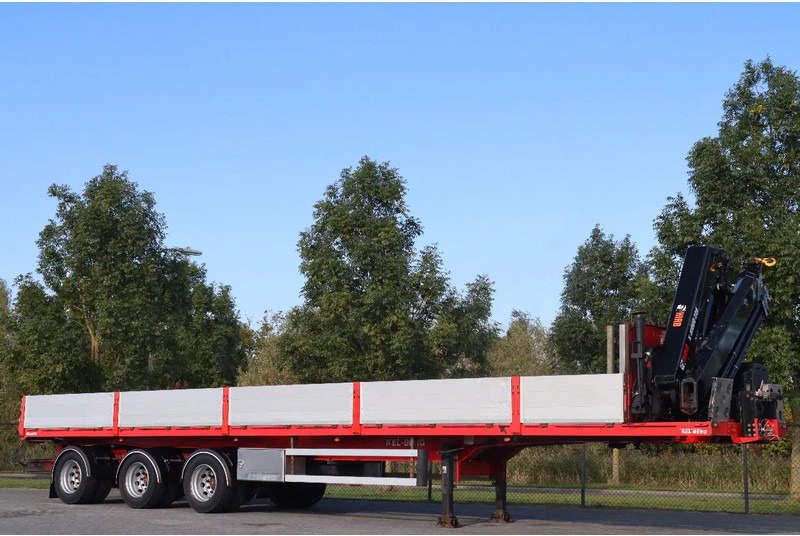 Kelberg HIAB 228-4 | 3 AXLE | LIFT AXLE | 2X STEERING | KRAN / CRANE - Бордово полуремарке/ Платформа: снимка 4 Kelberg HIAB 228-4 | 3 AXLE | LIFT AXLE | 2X STEERING | KRAN / CRANE - Бордово полуремарке/ Платформа: снимка 4