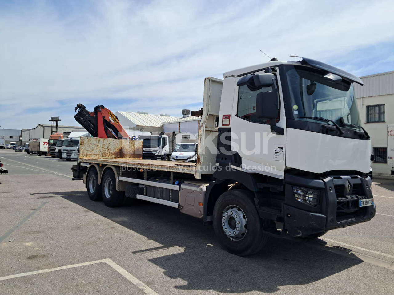 RENAULT C380.26 - Бордови камион, Камион с кран: снимка 2 RENAULT C380.26 - Бордови камион, Камион с кран: снимка 2
