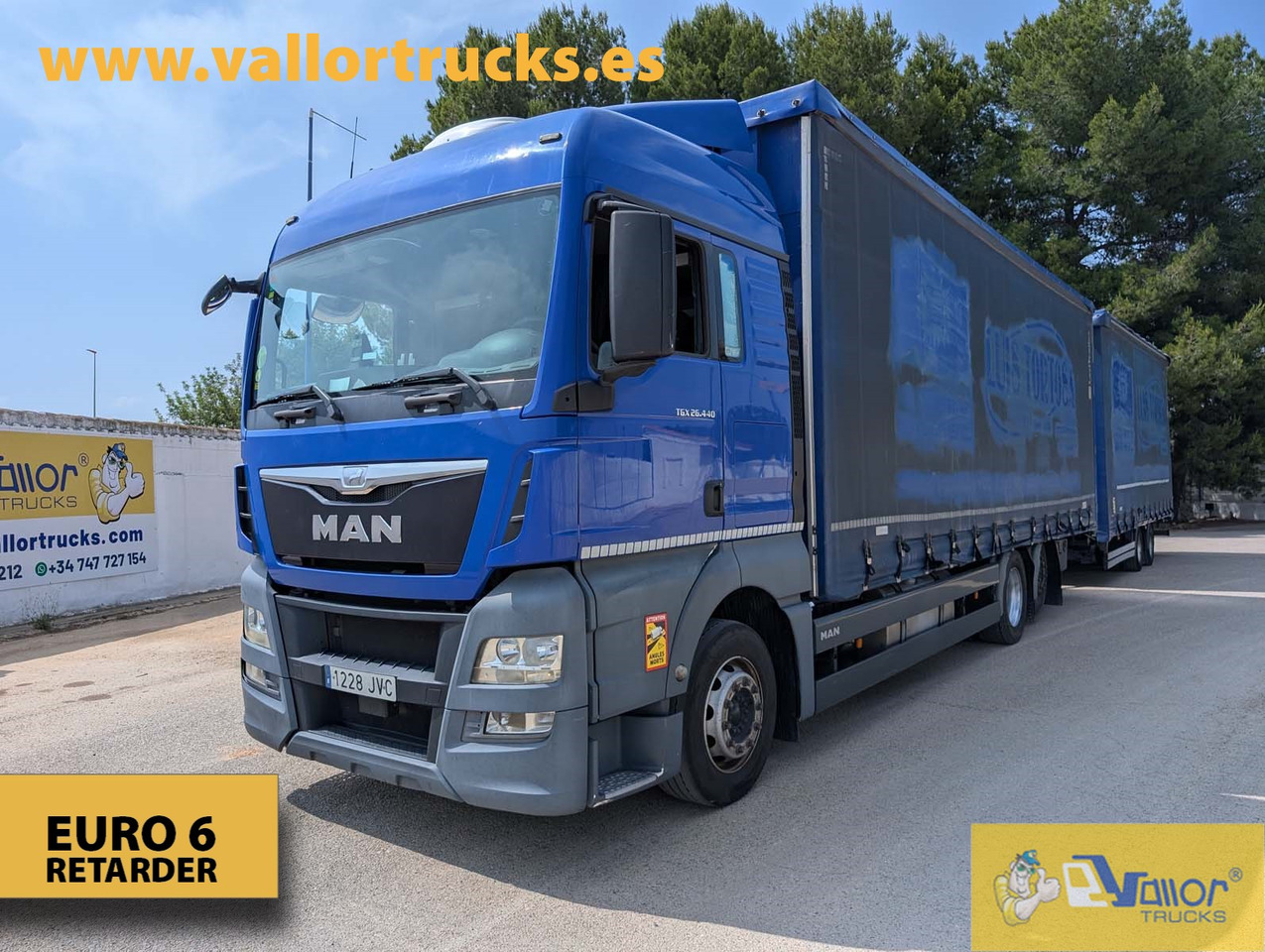 MAN TGX 26.440 - ROAD TRAIN - Камион с брезент: снимка 1 MAN TGX 26.440 - ROAD TRAIN - Камион с брезент: снимка 1