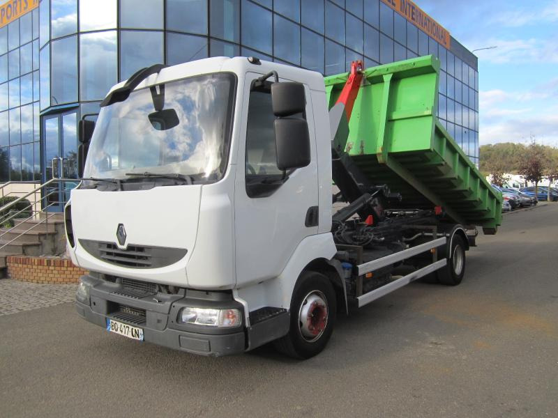 Renault Midlum 180 - Мултилифт с кука камион: снимка 1 Renault Midlum 180 - Мултилифт с кука камион: снимка 1