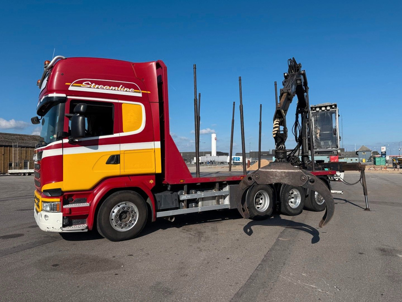 Scania R580 V8 8x4*4 Crane Kesla 21127 / Woodtransport - Камион с кран: снимка 1 Scania R580 V8 8x4*4 Crane Kesla 21127 / Woodtransport - Камион с кран: снимка 1