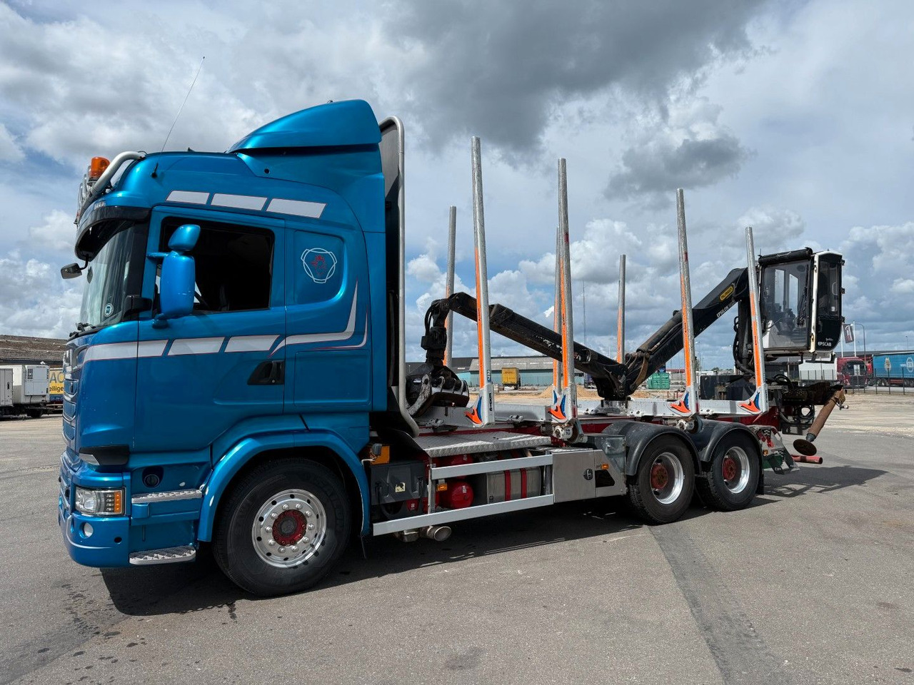 Scania R730 V8 6x4 Palfinger Epsilon M12L80 / Holz Wood - Камион за дърва, Камион с кран: снимка 1 Scania R730 V8 6x4 Palfinger Epsilon M12L80 / Holz Wood - Камион за дърва, Камион с кран: снимка 1