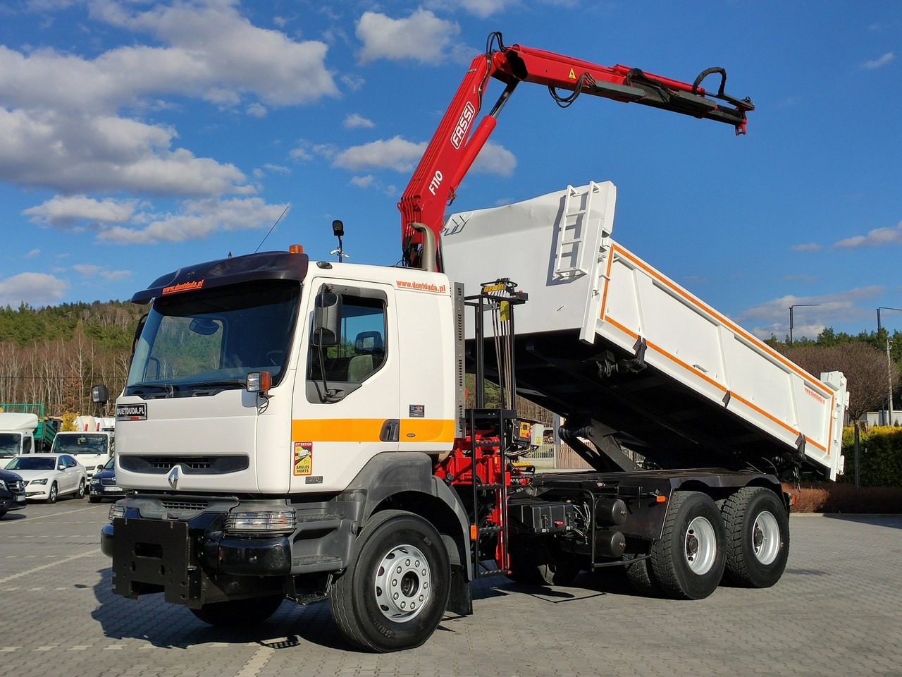 Renault Kerax 26.370 6x4 Mocny HDS FASSI F110 - Самосвал камион, Камион с кран: снимка 1 Renault Kerax 26.370 6x4 Mocny HDS FASSI F110 - Самосвал камион, Камион с кран: снимка 1