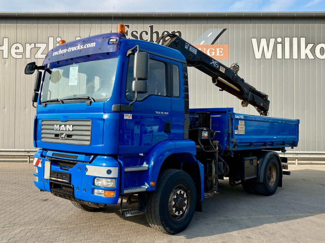 MAN TGA 18.360 4x4H BL*HIAB 122 BS-2*Dautel 3-Seiten - Самосвал камион, Камион с кран: снимка 1 MAN TGA 18.360 4x4H BL*HIAB 122 BS-2*Dautel 3-Seiten - Самосвал камион, Камион с кран: снимка 1