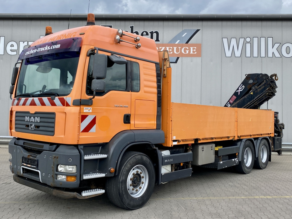 MAN TGA 26.480 6x4 BL / HIAB 377 EP-4 Faltkran - Бордови камион, Камион с кран: снимка 1 MAN TGA 26.480 6x4 BL / HIAB 377 EP-4 Faltkran - Бордови камион, Камион с кран: снимка 1