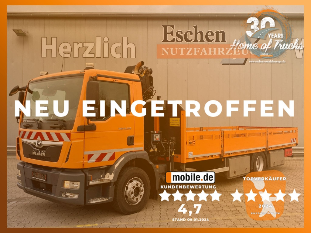 MAN TGM 15.290 4x2 BL / HIAB Faltkran - Бордови камион, Камион с кран: снимка 1 MAN TGM 15.290 4x2 BL / HIAB Faltkran - Бордови камион, Камион с кран: снимка 1