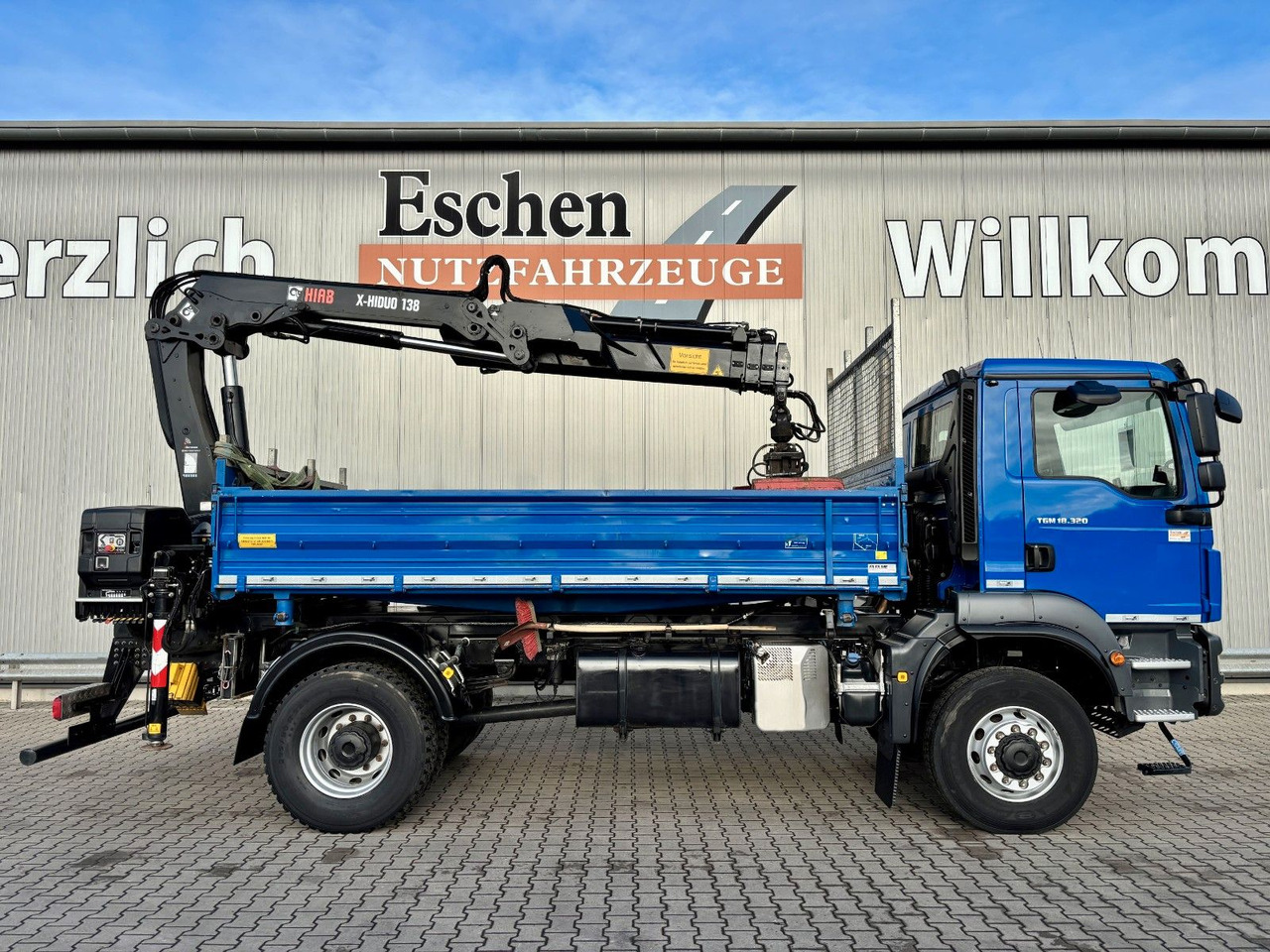 Самосвал камион, Камион с кран MAN TGM 18.320 4x4 BB | TÜV NEU*HIAB XHIDUO 138*FUNK: снимка 6