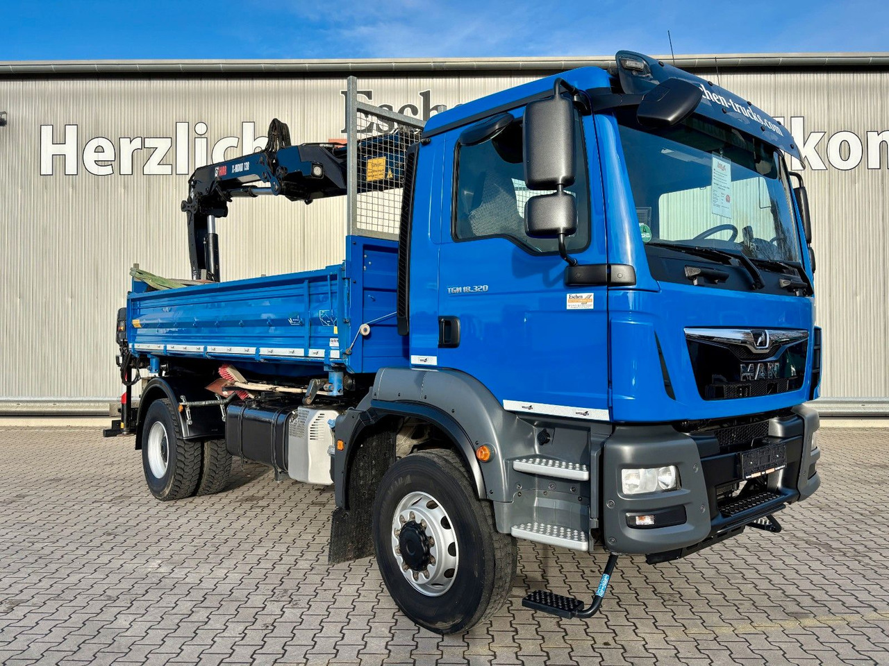 Самосвал камион, Камион с кран MAN TGM 18.320 4x4 BB | TÜV NEU*HIAB XHIDUO 138*FUNK: снимка 7