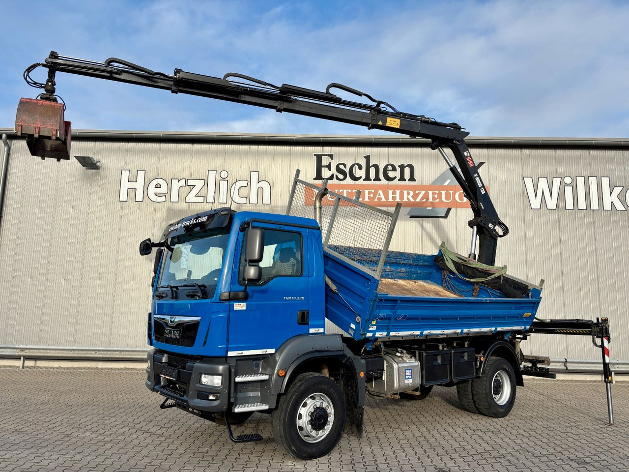 MAN TGM 18.320 4x4 BB | TÜV NEU*HIAB XHIDUO 138*FUNK - Самосвал камион, Камион с кран: снимка 1 MAN TGM 18.320 4x4 BB | TÜV NEU*HIAB XHIDUO 138*FUNK - Самосвал камион, Камион с кран: снимка 1